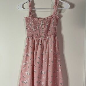 Adorable Pink Floral Kids Dress